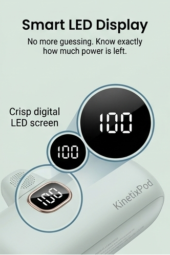 KinetixPod™ Mini Portable Charger (5000mAh)